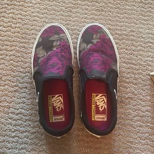 Floral printed vans